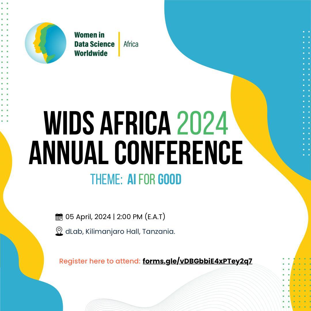 UPDATE 📢 
Explore the realm of Data Science at the #WiDSAfrica Conference 2024 as we dive into insightful discussions on the positive impacts of AI.

The event will be held at 2pm GMT +3

Check this flier with the correct time.

FREE REGISTRATION!
forms.gle/vDBGbbiE4xPTey…