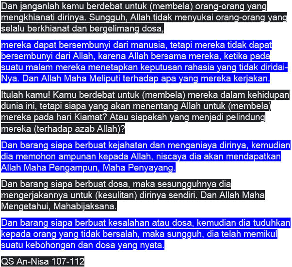 WelWeiWey's tweet photo. @kumparan When I read these verses, they remind me to all these #dirtyvote kind of things
May Allah #savethisnation 🤲 https://t.co/V7DNz9y14q