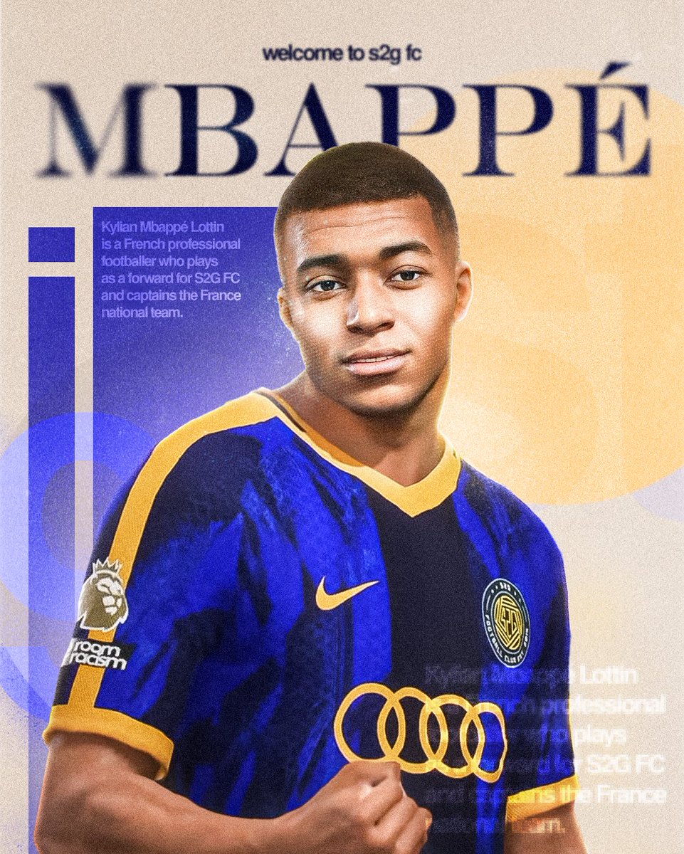 The little boy from Paris, France.
Welcome to S2G FC ⚡️🔵🟡