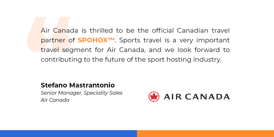 These words from @AirCanada have us flying high! 
They have been a first class partner since we launched our event and have always been a big supporter of the #SportTourism industry! 👩‍✈️🍁👨‍✈️
#SportHosting #SpoHoX24 #SportTravel