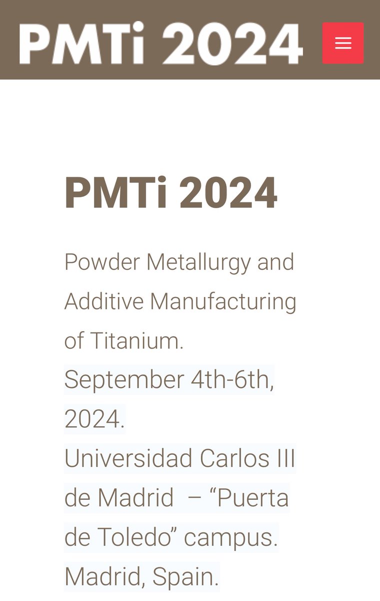 Don’t miss the coming Conference on Powder Metallurgy and Additive Manufacturing of Titanium, PMTi2024, September 2024, Madrid. #additivemanufacturing
Info:  rm-platform.com/news-events/la…