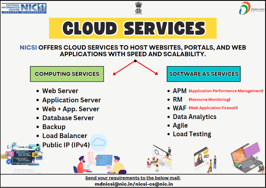NICSI offers Cloud Services👇
@NICMeity @GoI_MeitY @_DigitalIndia 
#NICSI #cloudservices #servicepost #services