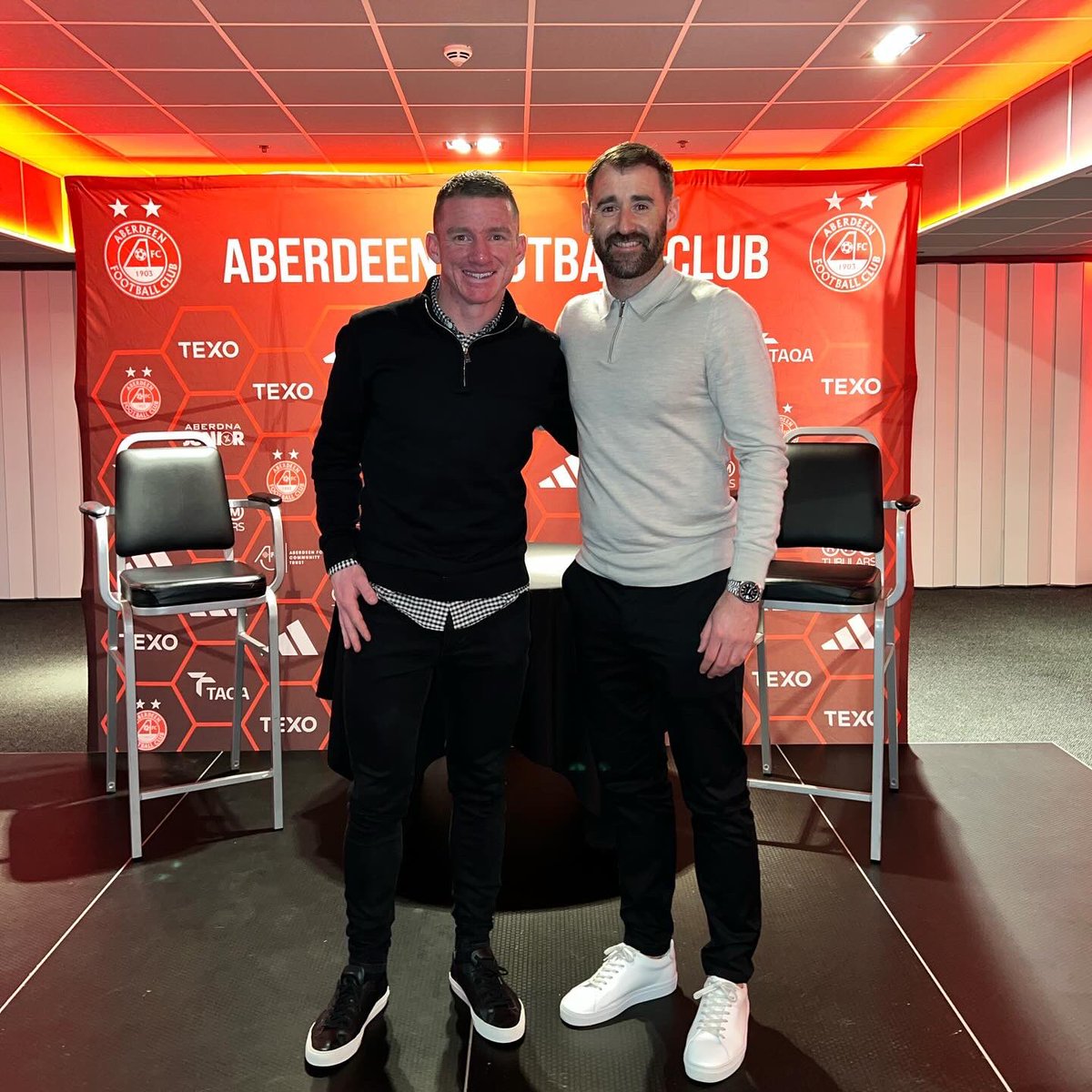 Super night back aberdeen to see the fans again @AberdeenFC