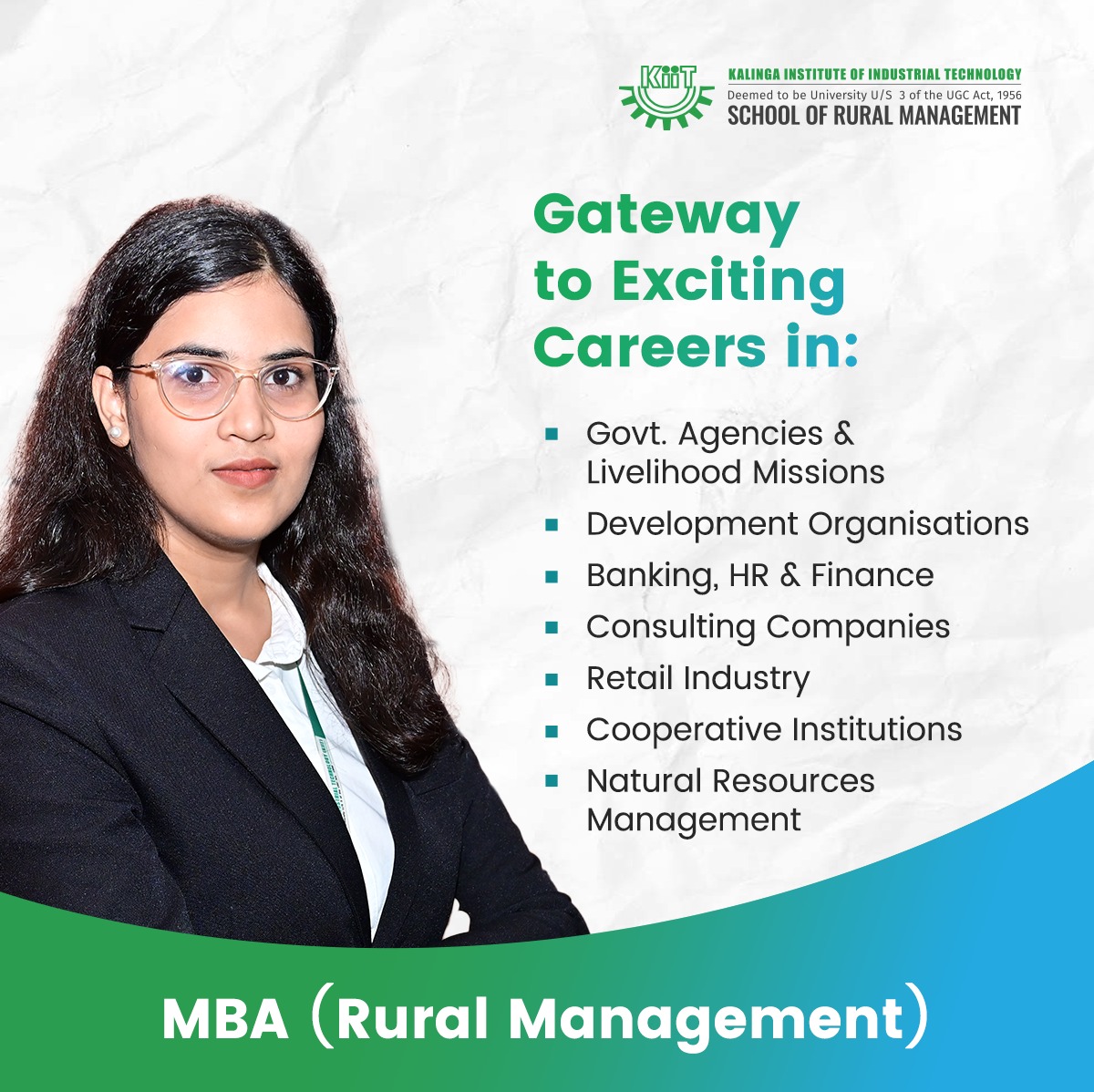 The MBA in Rural Management at KSRM focuses on planning, organization, direction, and regulation of cooperatives, agricultural enterprises, and related fields. The curriculum provides contextual knowledge and skills through experiential learning and live projects, which are