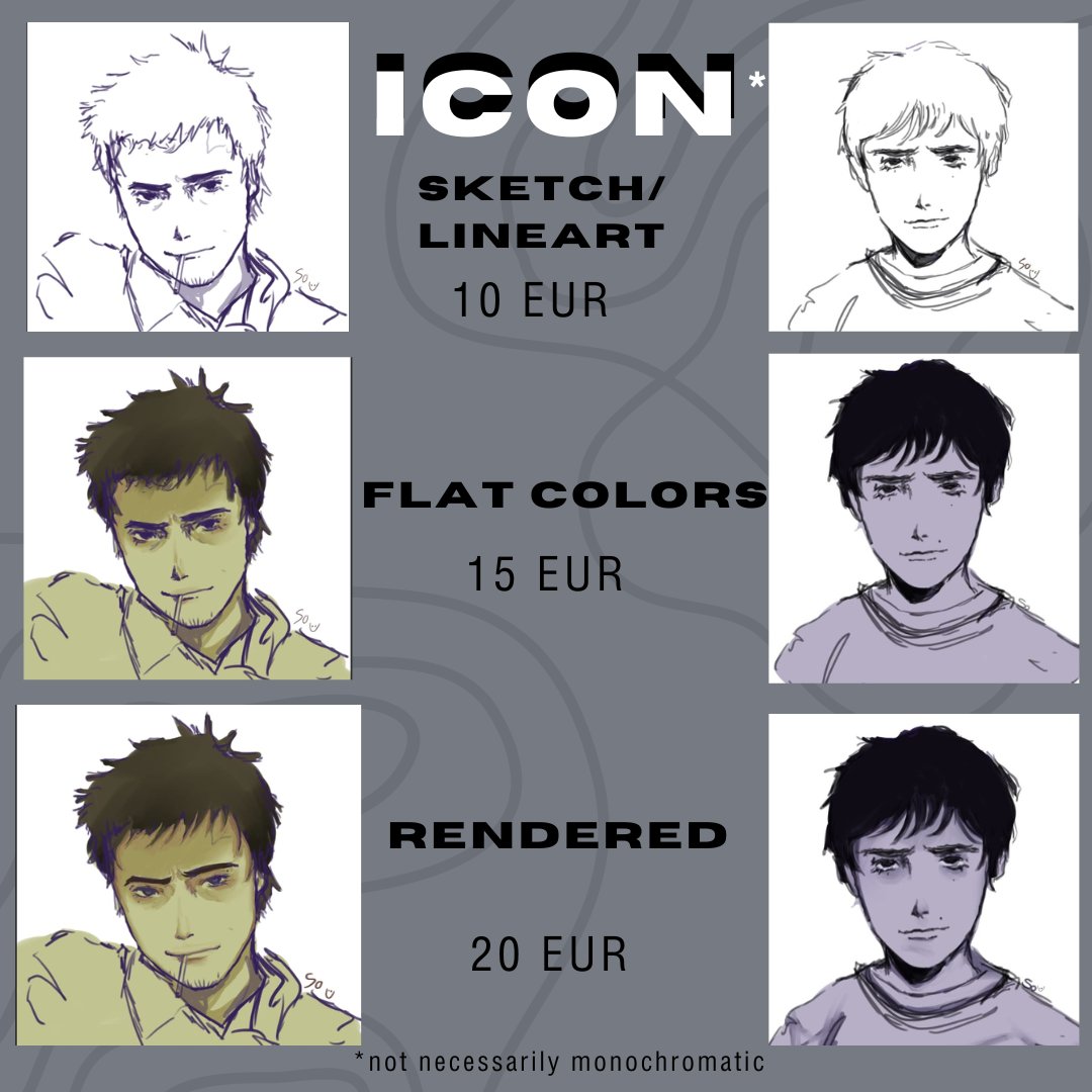 sofachuu's tweet image. commissions are open btw! I'll do headshots, icons, full and half body, YouTube sprites and thumbnails and more! Dm me if you're interested, these are the general prices