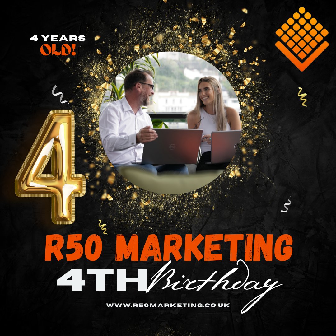 Happy Birthday to US!🥳

Today marks 4 years of R50 Marketing! Wow, that has gone fast!

Its amazing to look back and see how far we have come over these last 4 years, but one thing has stayed the same throughout, our mantra of doing 'best by our customers'🧡

#businessbirthday