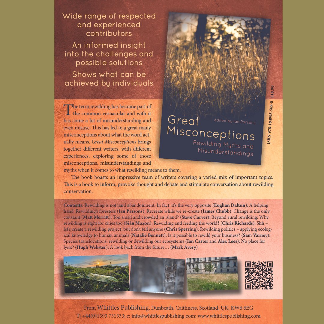 wix.to/DSW3AC6 #WorldRewildingDay is an ideal time to plug this fascinating book, 'Great Misconceptions - Rewilding Myths and Misunderstandings' (@Birder_Griffon @WhittlesBooks), available for pre-order. I contributed a chapter, 'Why rewilding is right for cities too'.