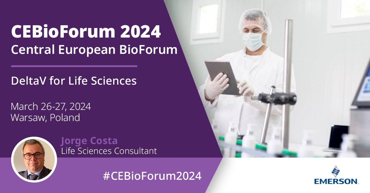 EMR_Automation's tweet photo. Attend our speaker session at #CEBioForum2024! https://t.co/pr5ZdATIHL
 #lifesciences #Biotech #emerson #CEBioForum2024 https://t.co/DnLGWBZigT