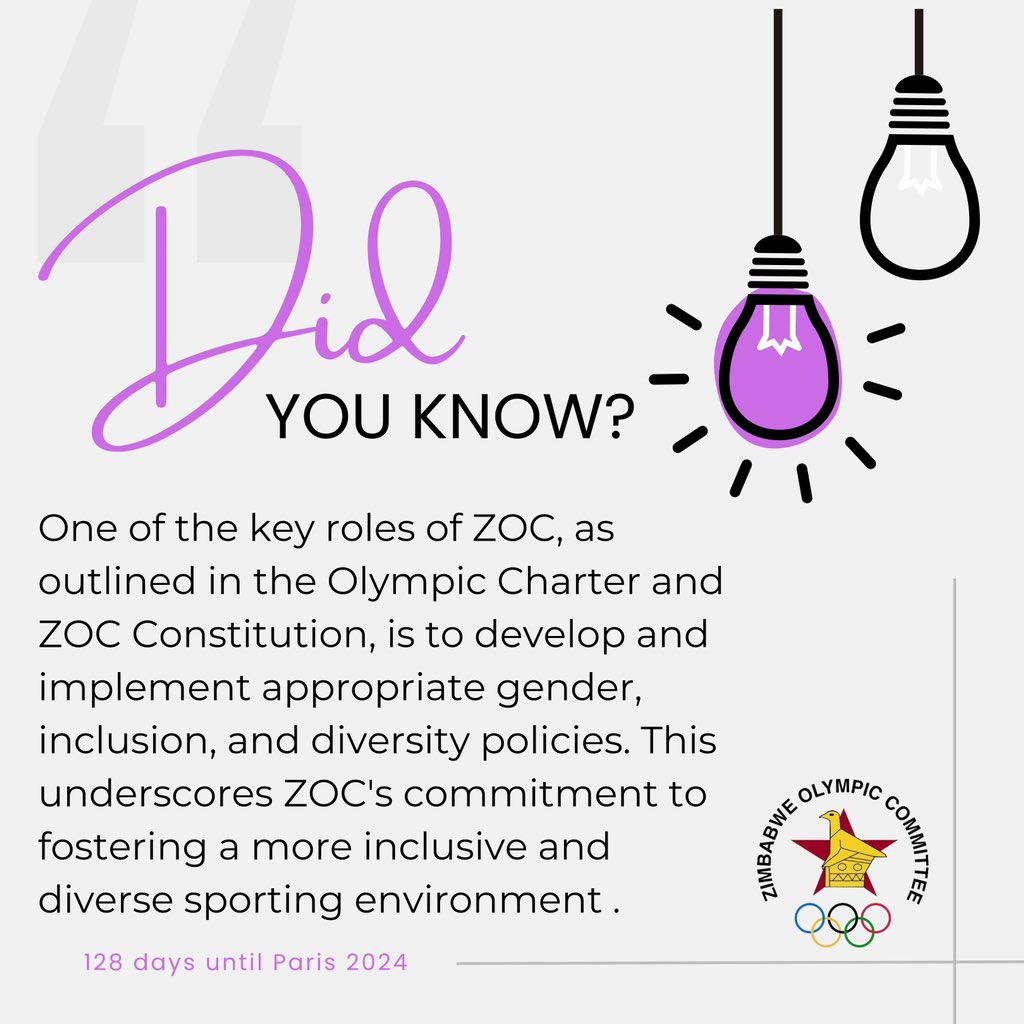 Celebrating Women's Month with the Zimbabwe Olympic Committee's commitment to gender equality and inclusion in sports! 🌟 Let's continue to empower and support women in athletics and beyond. #WomensMonth #GenderEquality #ZOCImpact 🏅