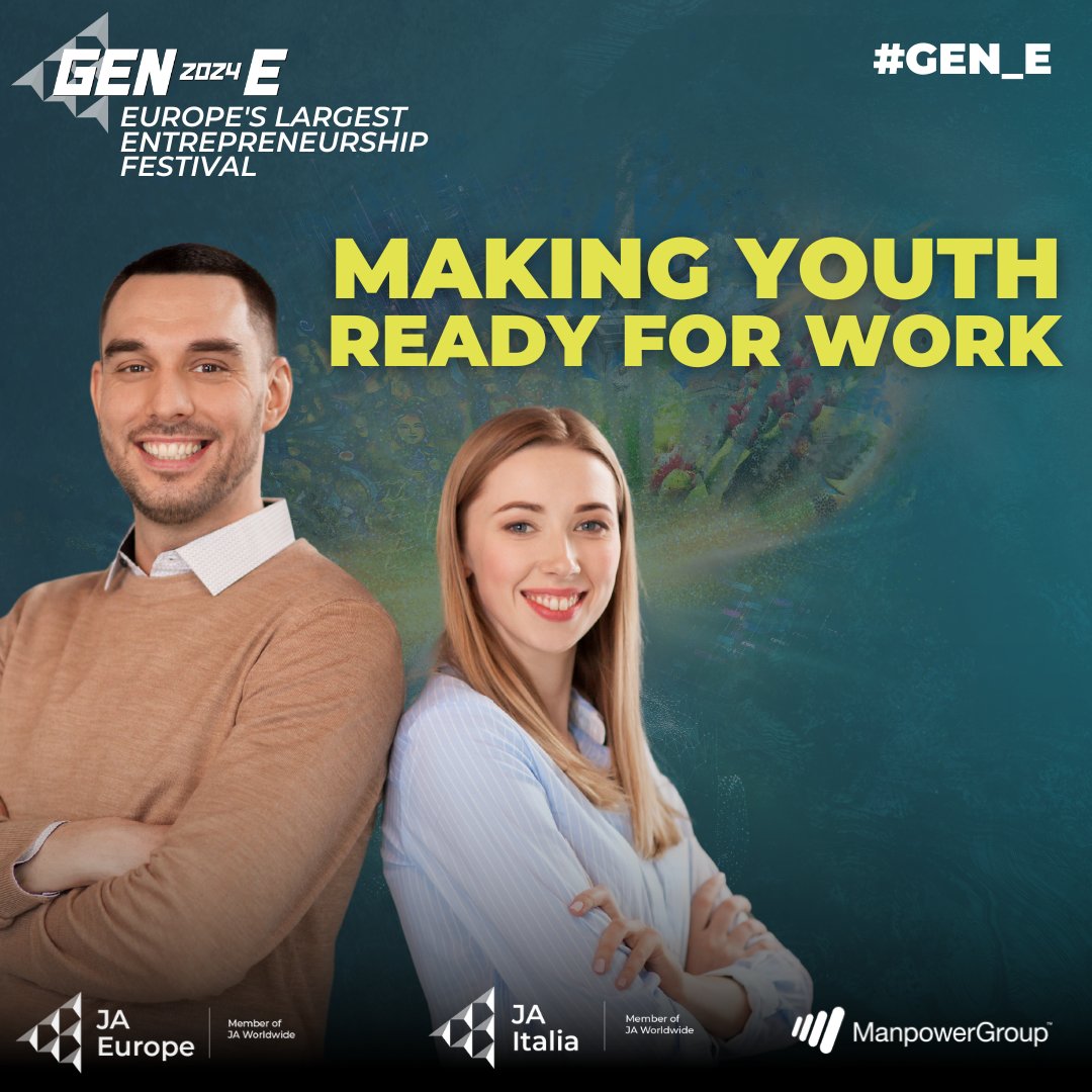 Ready to unlock youth’s power!​ Once again this year, a supporter of Europe’s Largest Entrepreneurship Festival is @ManpowerGroup​. Together we've provided invaluable resources, mentorship, and training opportunities to young people in Europe. ​ Stay tuned for more at #Gen_E​!