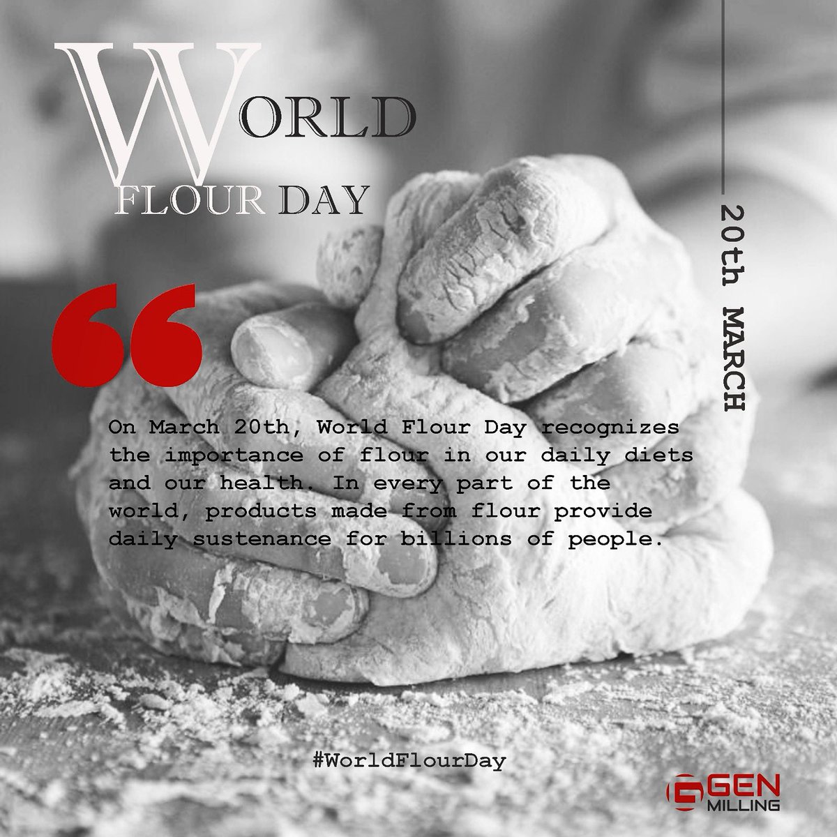 The Flour World Museum founded World Flour Day on March 20th in 2019 to celebrate the global significance of flour in our daily lives.

#genmilling #WorldFlourDay #Flourworldmuseum