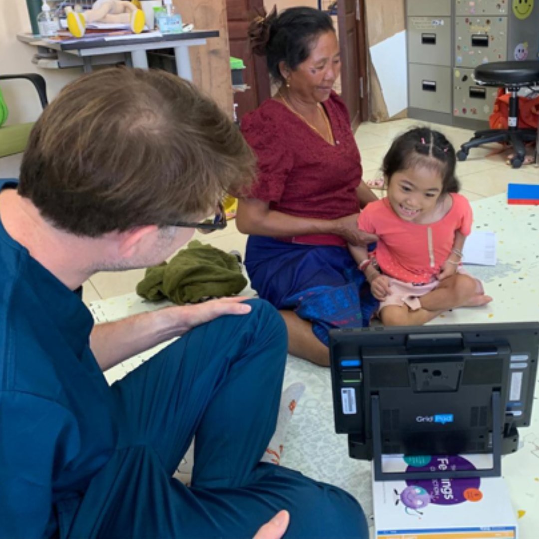 ThinkSmartbox's tweet image. We recently donated a Grid Pad 12 to Lao Friends Hospital for Children in Northern Laos @fwabnyc 

Read about SLT @DangerOT&apos;s visit, where he met Amone, a young girl with cerebral palsy. She was the first to try eye gaze and sparked excitement immediately: bit.ly/donating-an-aa…