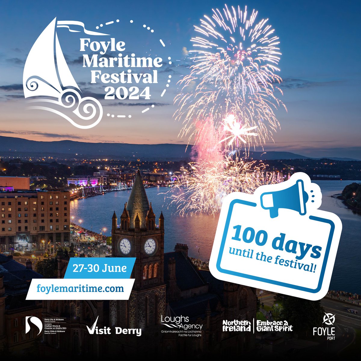 We are officially 100 days away from the Foyle Maritime Festival! 🎉 Have you started planning your trip? We have lots of amazing activities and displays for you all! Don't miss out—start planning your maritime adventure now! ⛵🌊 #FoyleMaritimeFestival #mygiantadventure