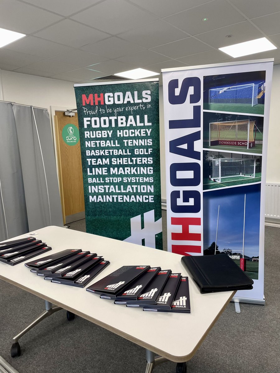 All set up and ready to go with @HampshireFA at their Grounds and Maintenance Forum! #Maintenance #Facilities #GrassrootsFootball #Football