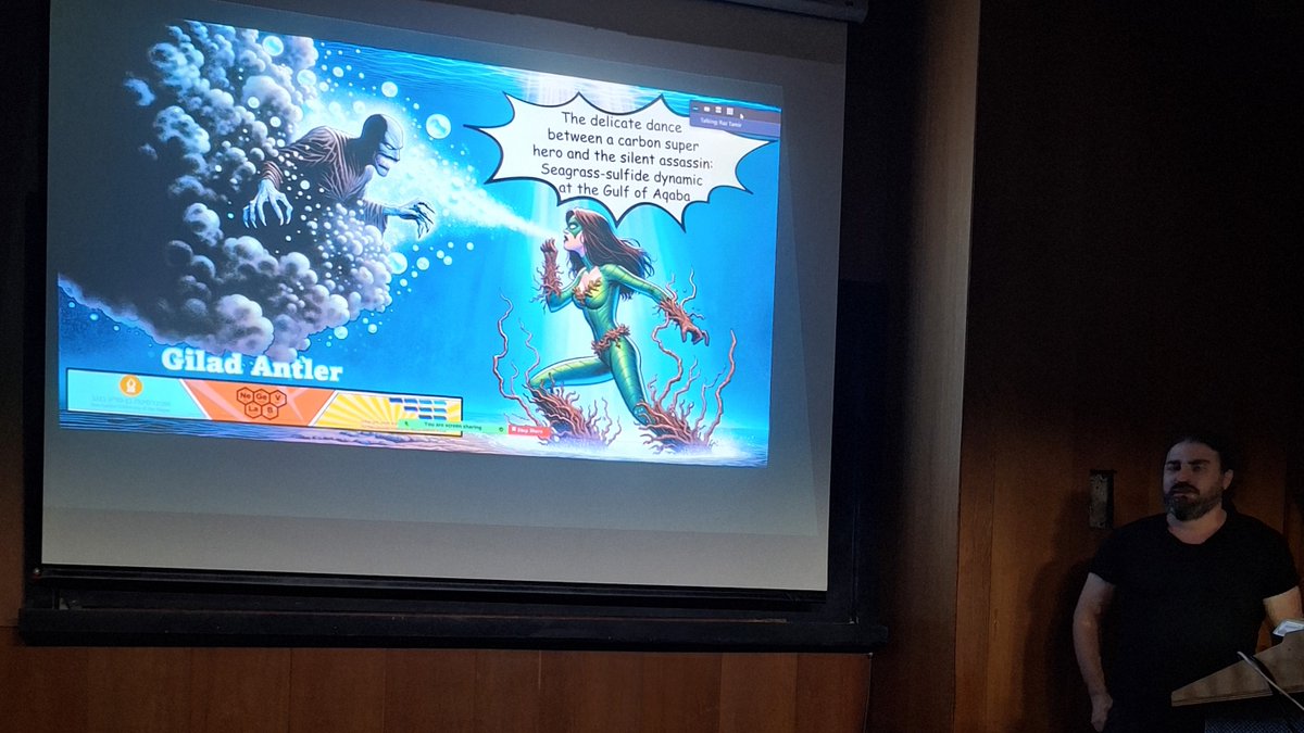 #Thankyou @AntlerGilad @NEGEVLab who came a long way from the shores of the #RedSea @iui_eilat for our seminar talk! A great presentation about 'The Delicate Dance Between a #Carbon Superhero🦹‍♀️ and the Silent Assassin🧟‍♂️: The #Seagrass-Sulfide Dynamic at the Gulf of Aqaba'🌊