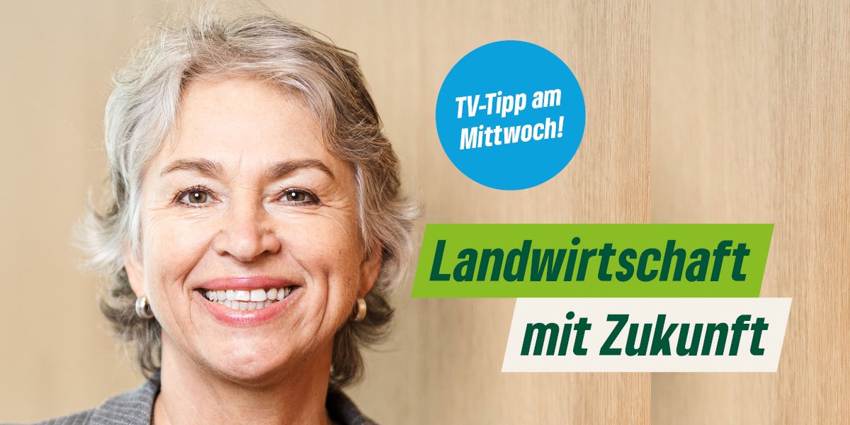 📺 Heute, 20:15 Uhr, einschalten: Unsere Vorsitzende und Bio-Bäuerin @GiselaSengl spricht mit anderen Bäuer*innen in der Münchner Runde darüber, wie es mit der Landwirtschaft weitergeht. @BR24 #TVTipp