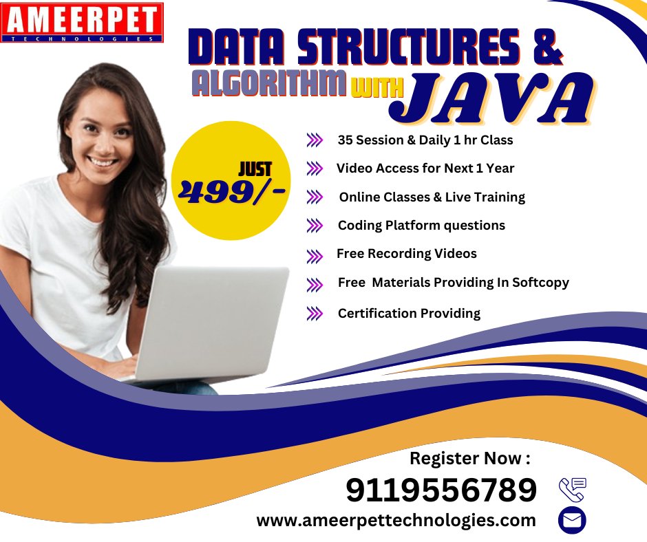 #DataStructures
#datastructuresandalgorithms
#DSA
#dsawithjava
#javafullstack
#javadeveloper
#fullstackjava
#java
#javascript
#javafullstackinhyderabad
#datastructure
#ameerpettechnologies
#JavaInstitute