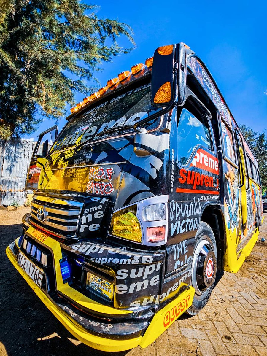 Supreme Representin' Outering/Civo Route 23 Designed by @gor_illafamily @diabloasila For Bookings & Inquiries, Contact; ☎️ (+254) 0727 213 423 (Call/WhatsApp) #MatwanaMatatuCulture by #GraffMatwana #AgeOfTheCulture #LongLiveTheMatatuCulture