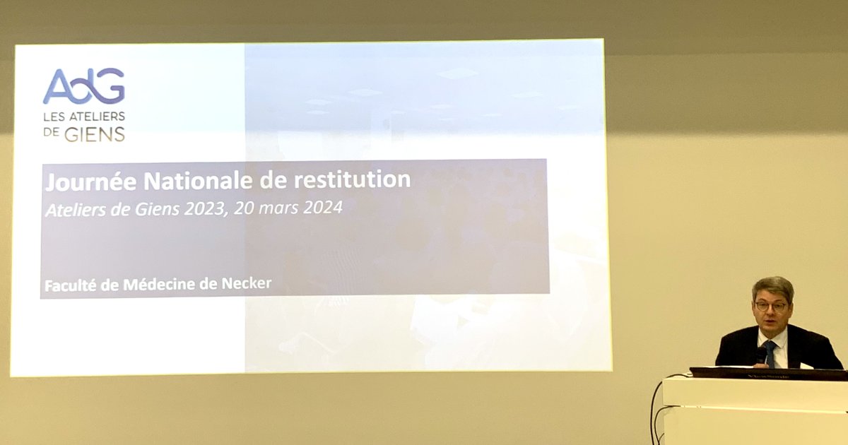 Ouverture de la journée de restitution du travail des tables rondes 2023  par le président <a href="/MathieuMolimard/">Pr Mathieu Molimard</a> 

Découverte du nouveau site internet
ateliersdegiens.org

Au programme 6 thématiques 2 conférences invitées et ce soir révélation des sujets traités en 2024