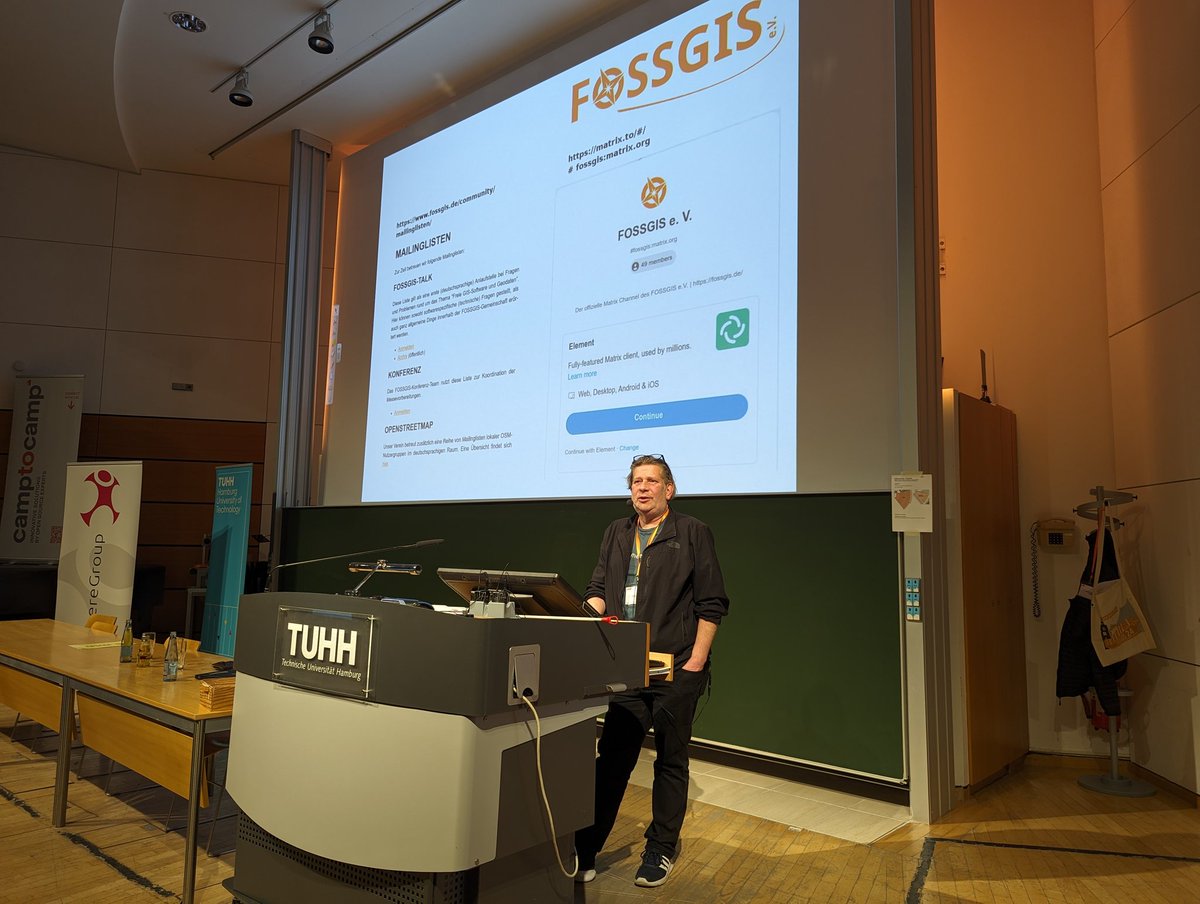 Jörg Thomsen opens the conference #FOSSGIS2024