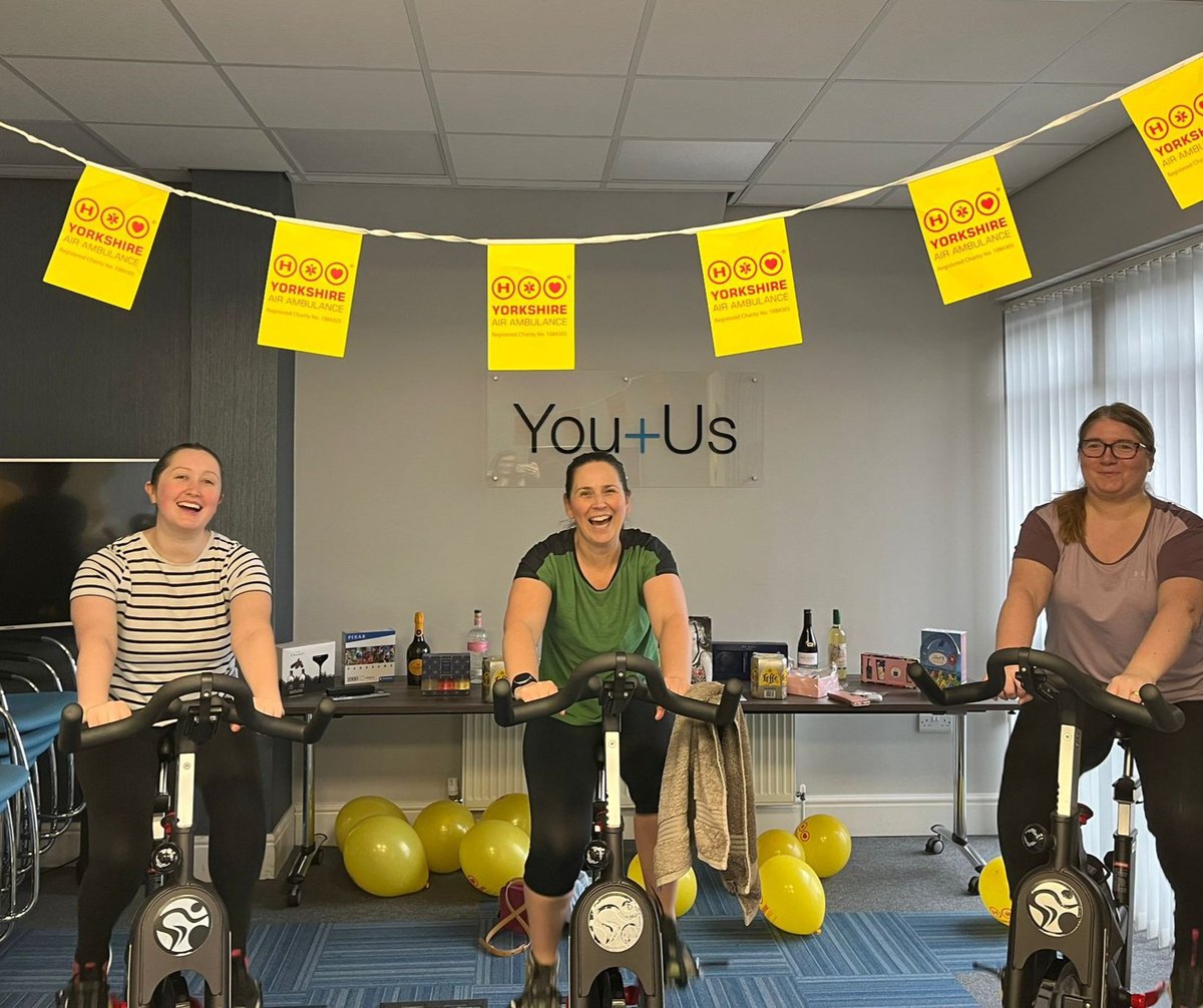 And we're off...... our #CyclingChallenge to raise funds for @YorkshireAirAmb is off to a speedy start with our first 3 cyclists going at a fantastic pace!  🚴‍♀️

Well done ladies 👏 let's keep this up and see what distance we can cover!

#TeamHarrisAndCo #YouAndUs #Fundraising