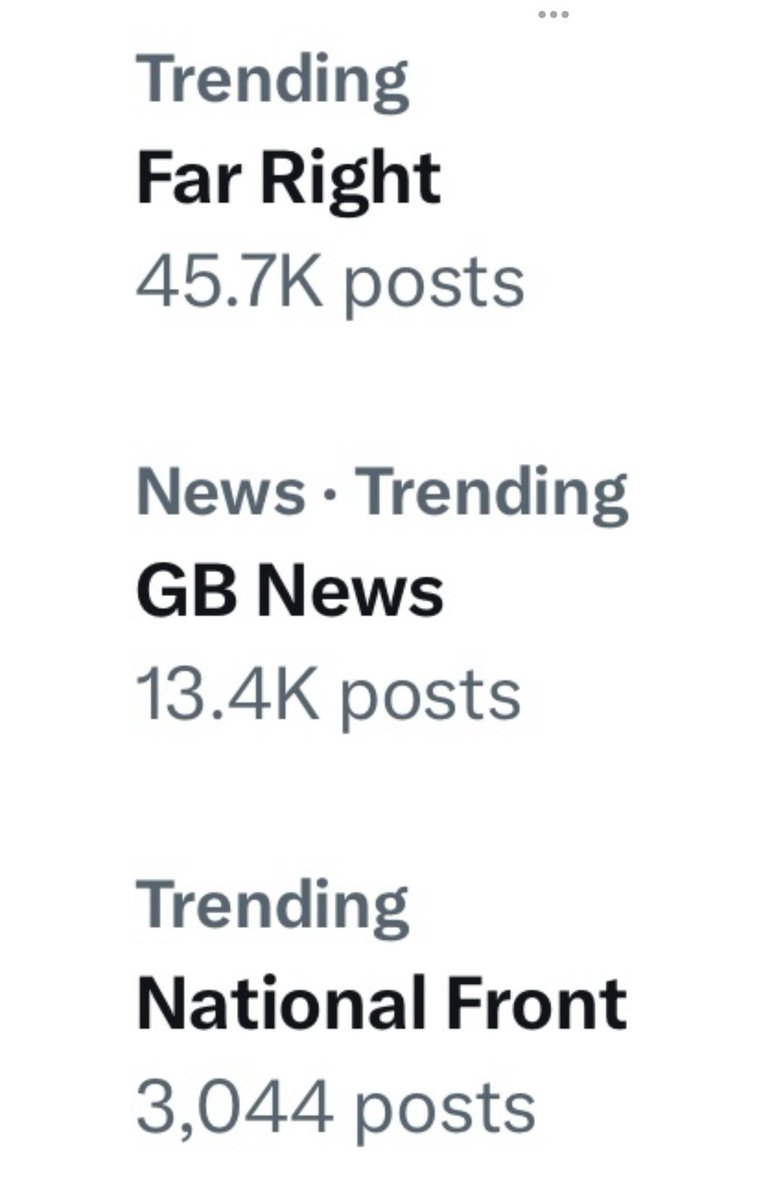 Checked on what’s trending in the UK this morning. Immediately wished I hadn’t. Three versions of the same vile mentality. What a shitty time to be alive. ☹️
#FarRight #NationalFront