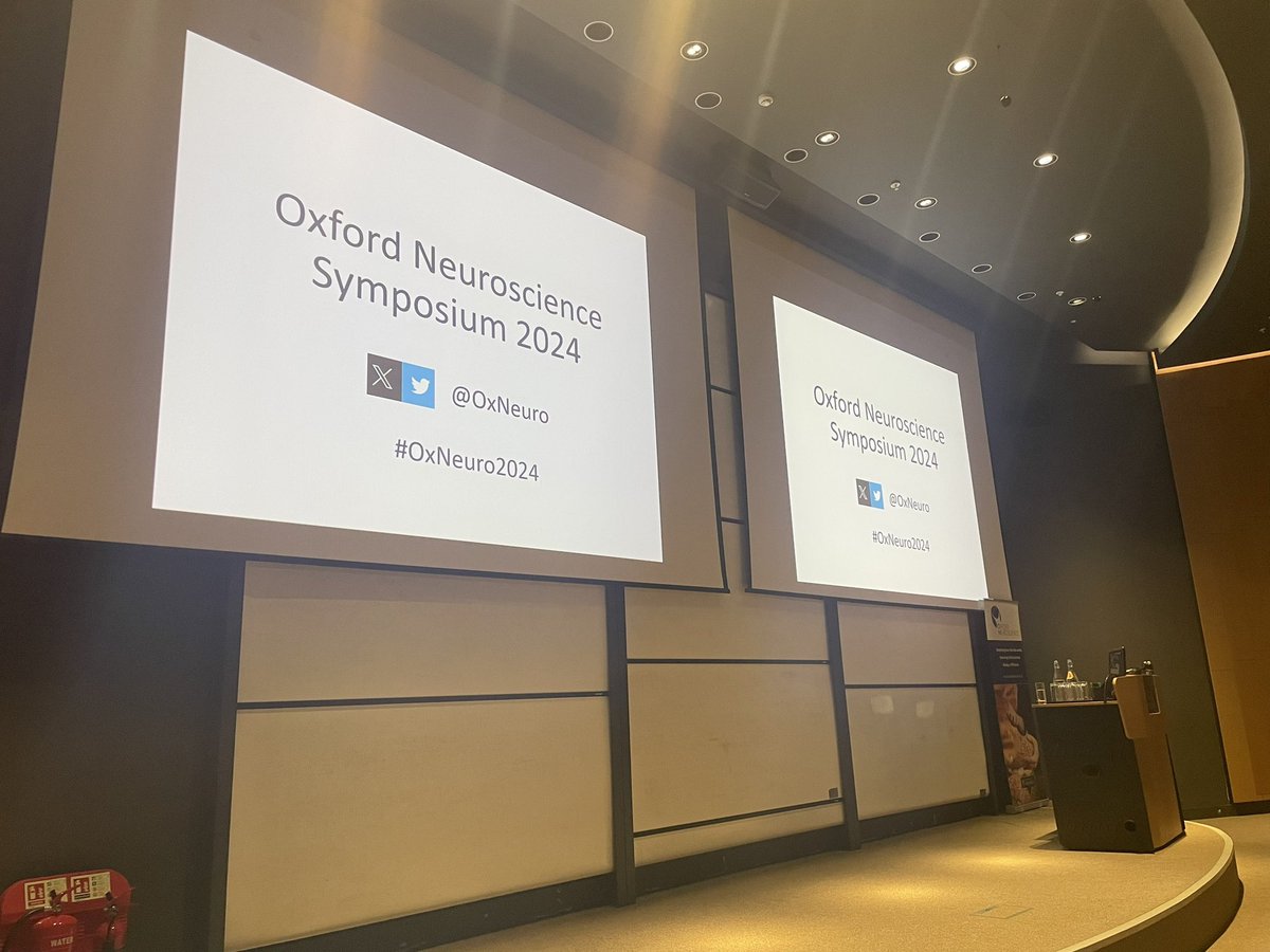 The Oxford Neuroscience Symposium is underway at the Mathematical Institute @UniofOxford It’ll see a range of talks & posters from researchers @OxPsychiatry @OxExpPsy @NDCNOxford @OxfordDPAG @PharmOxford including a keynote from Davys Chair @WrayNaomi Follow #OxNeuro