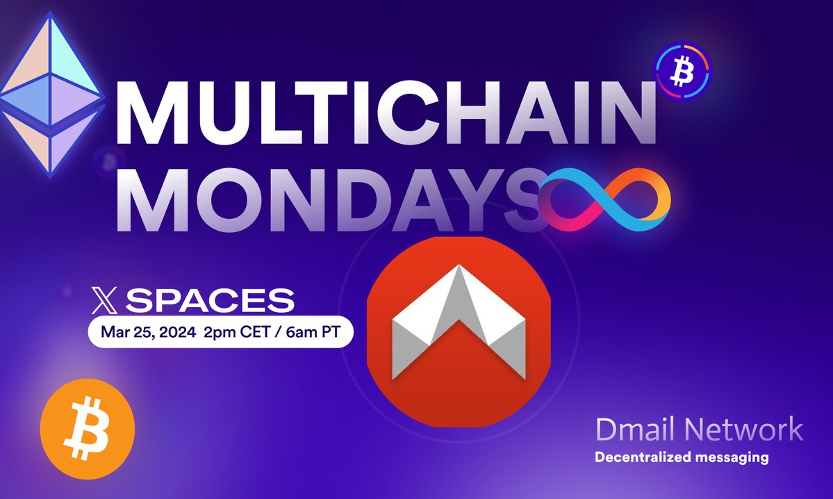 Leveraging multichain, @Dmailofficial has become one of the largest and most used web3 apps. Learn about their success, their future plans and what made #ICP an obvious choice for them. 📆 x.com/i/spaces/1dRKZ…