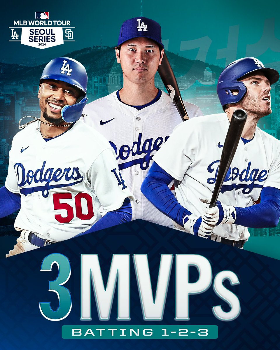 Now that's a 1-2-3 punch! The top of the @Dodgers lineup is set