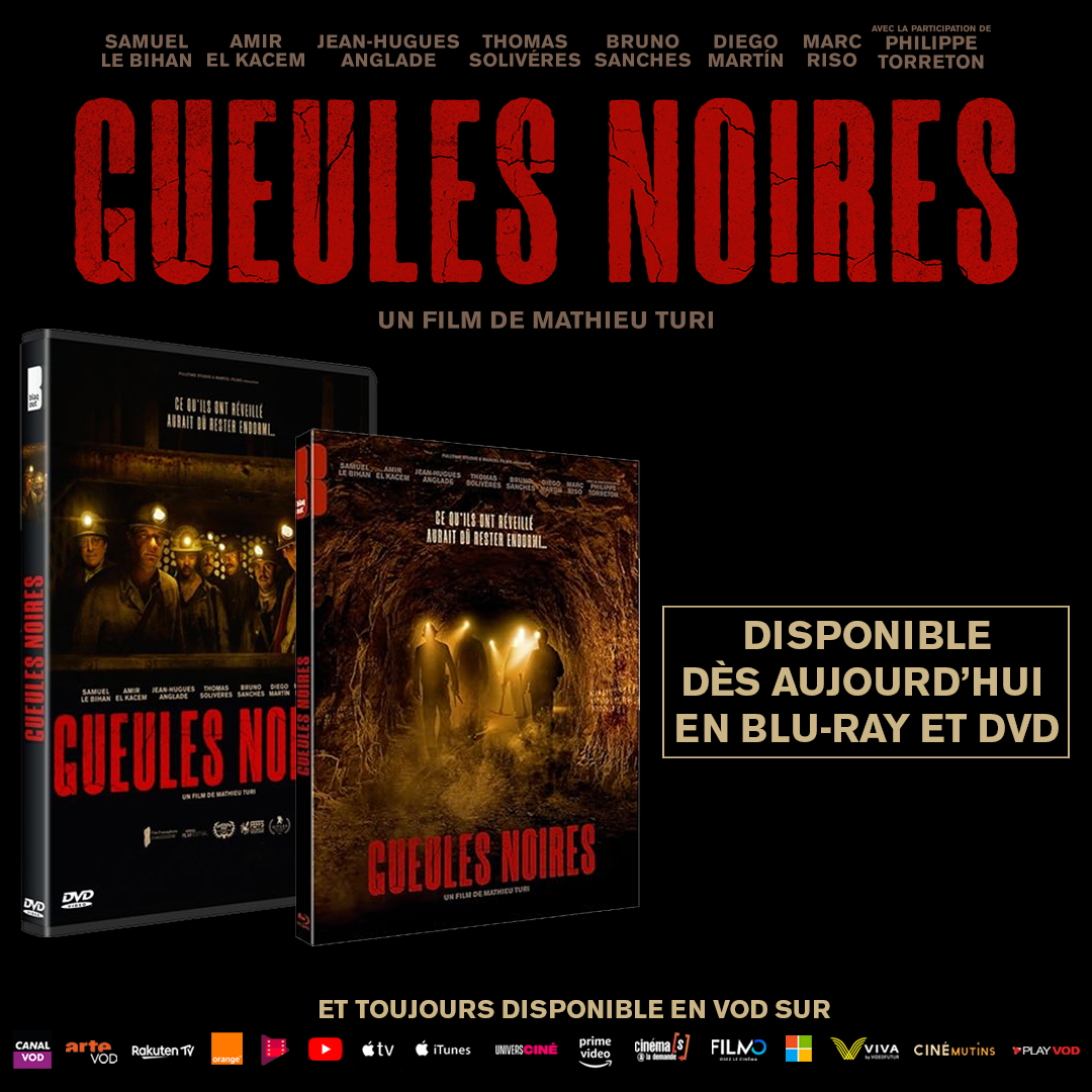 « Une réussite à la croisée des genres ! » CINEMA TEASER *****

(Re)Découvrez le film GUEULES NOIRES de Mathieu Turi en Blu-Ray et DVD dès aujourd’hui !
Et toujours disponible en VOD sur toutes les plateformes !

#GueulesNoires #MathieuTuri #SamuelLeBihan #VOD #BluRay #DVD #Video