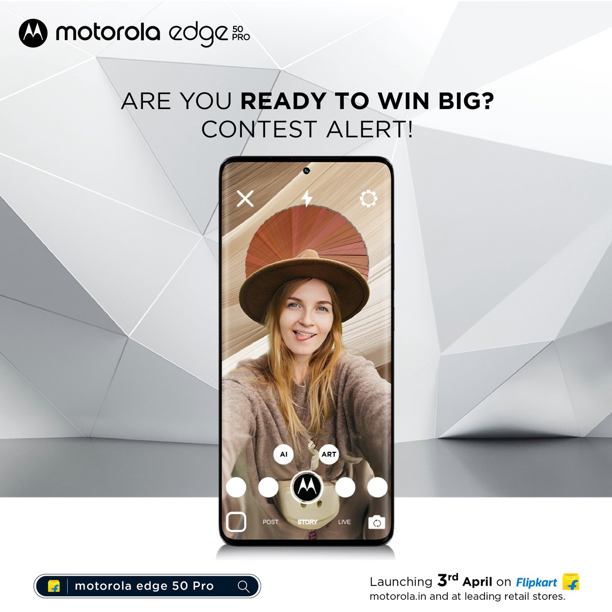 Participate and get a chance to create magic with  #MotorolaEdge50Pro.
#ContestAlert