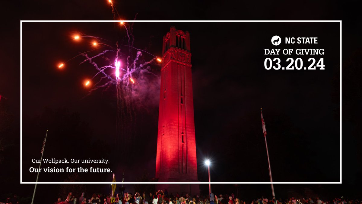 NC State Academic and Student Affairs (@ncstatedasa) on Twitter photo For the rest of the day, the Wolfpack is #GivingPack. This <a href="/NCState/">NC State University</a> Day of Giving, invest in the dreams of the Wolfpack!π
Follow our progress live π ncst.at/rIb650QXq80 For the rest of the day, the Wolfpack is #GivingPack. This <a href="/NCState/">NC State University</a> Day of Giving, invest in the dreams of the Wolfpack!π
Follow our progress live π ncst.at/rIb650QXq80