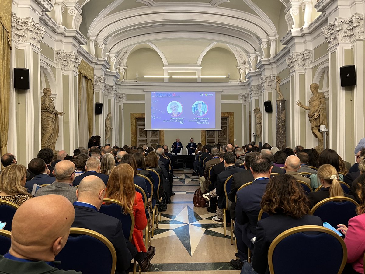 Aprono i lavori di FORUM ITAL(IA) @GiaDominici e Vincenzo Esposito, Amministratore Delegato di @microsoftitalia, aiutandoci a fare un quadro sullo sviluppo dell’IA nelle pubbliche amministrazioni e nelle aziende italiane.