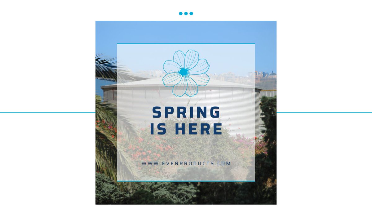 Spring is finally here! 🌼 After a wet winter, let's embrace the beauty of blooming flowers. At Evenproducts, we're ready to welcome the season and continue providing top-quality water storage solutions for brighter days ahead! #SpringIsHere #WaterStorage