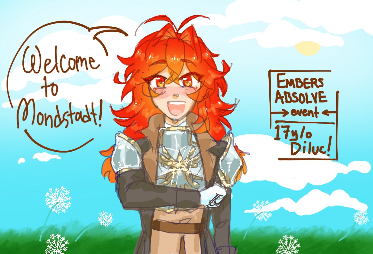 ☀️📌

"Diluc, Cavalry Captain of the Knights of Favonius at your service!"

[PAST event! Past event posts will be indicated with a ☀️!]

The bright and cheery Diluc of the past manifests in a world oddly similar to, but not quite like his own. This must be... The future! Cool!