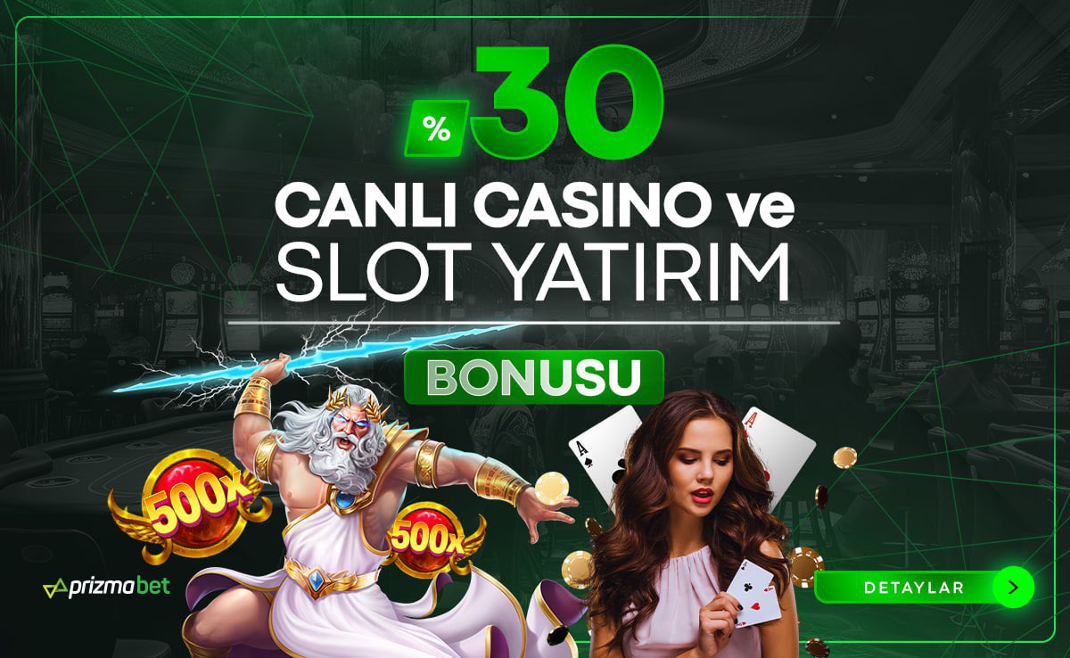 🧛🩸Casinocuya aranan kan tamda burada !   
  
♠️❤️Maksimum 3000 TL'ye kadar kullanabileceğin %30 baremden Canlı Casino ve Slot Yatırım Bonusu...
  
👇Promosyon detayları: prizmabet520.com