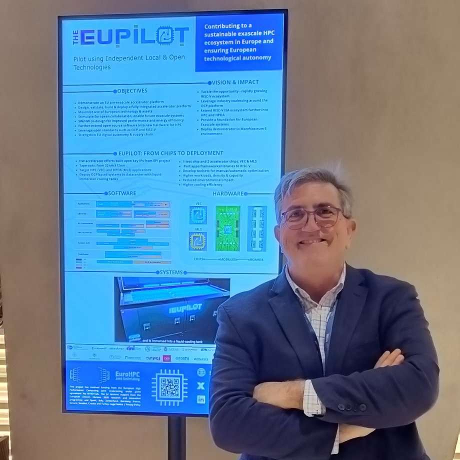 🔎Curious about #EUPILOT? 

✅If you are at the #EuroHPCSummit2024 stop by our poster today 15:30 – 16:30 CET and ask Carlos Puchol (@BSC_CNS) everything you wanted to know about the project!

@EuroHPC_JU