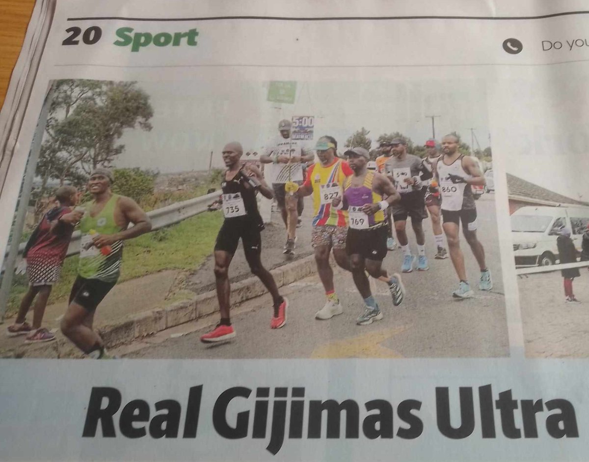 TsepisoNzayo's tweet photo. Imbaleki yodumo phakathi kwi @Dispatch_DD. Real Gijimas AC 50km Ultra.
#RoadToTwoOceans
#2024SenzaIzilungiso
#RunWithTsepiso #WeRunToInspire
#InSaneSquad #TrainInSaneOrRemainTheSame https://t.co/c3t4Wr2sgT