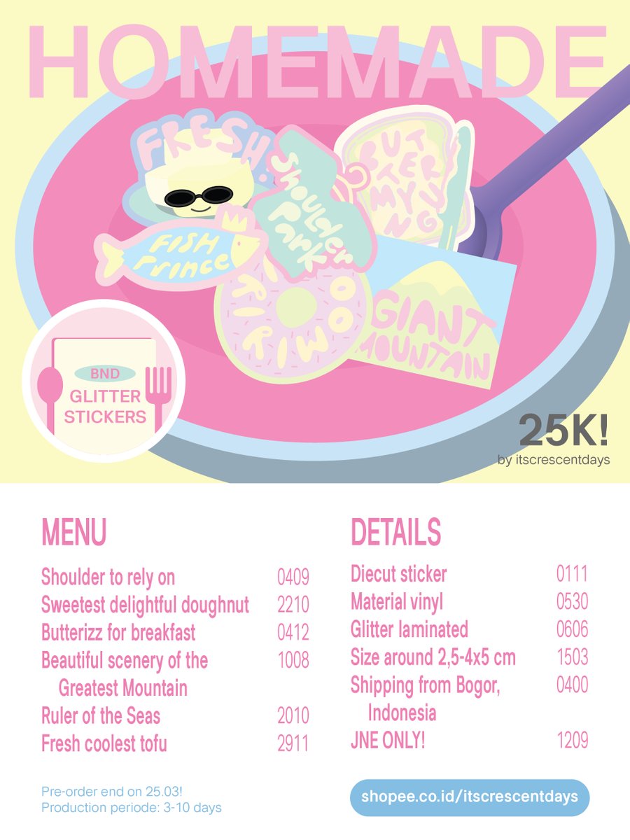 itscrescentday's tweet photo. [PRE-ORDER until 25.3!] Sticker Deco; details on poster

✭ 400 Journey : https://t.co/9WLAxrVYaO
✭ Homemade : https://t.co/6qULDntIFn

#BOYNEXTDOOR https://t.co/3UBdXwy7dH