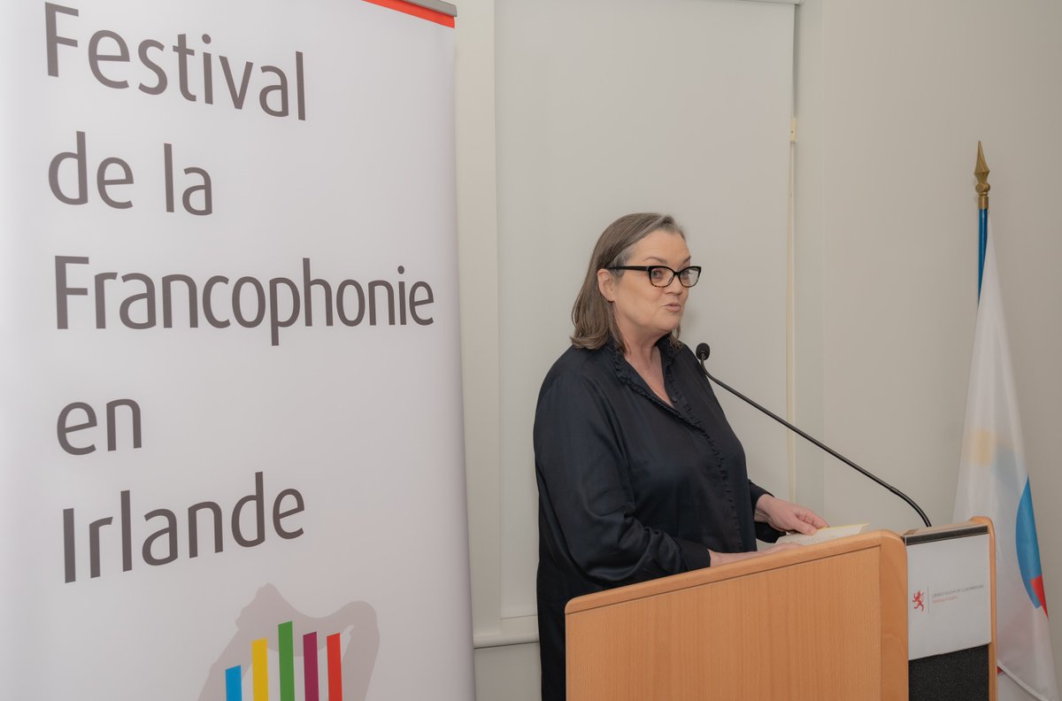 The 'prix littéraire des ambassadeurs de la #Francophonie  'recognises the talent of Irish authors translated into French. #Luxembourg was delighted to host this year's award ceremony. 
Félicitations à Louise Kennedy ('Trespasses') et à la traductrice Cécile Leclère!
#Mon20mars