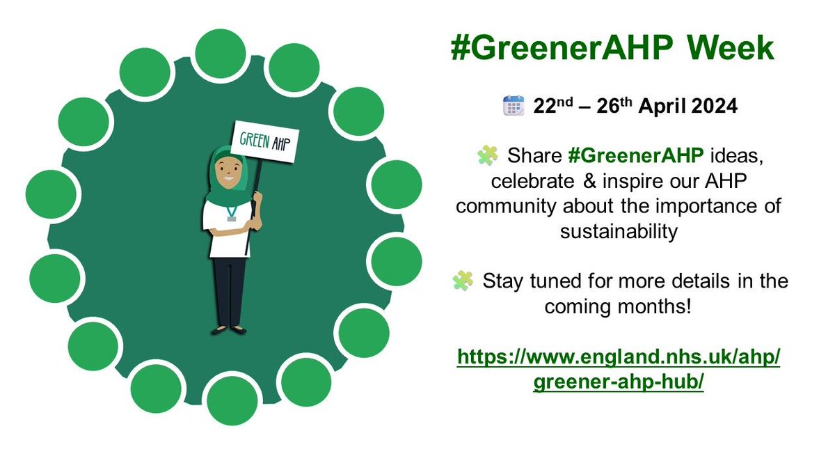 Tickets are now available for the 25-plus events across this year's Greener AHP week! Full details are available on the Greener AHP Hub. #GreenerAHP buff.ly/41ro4Pp