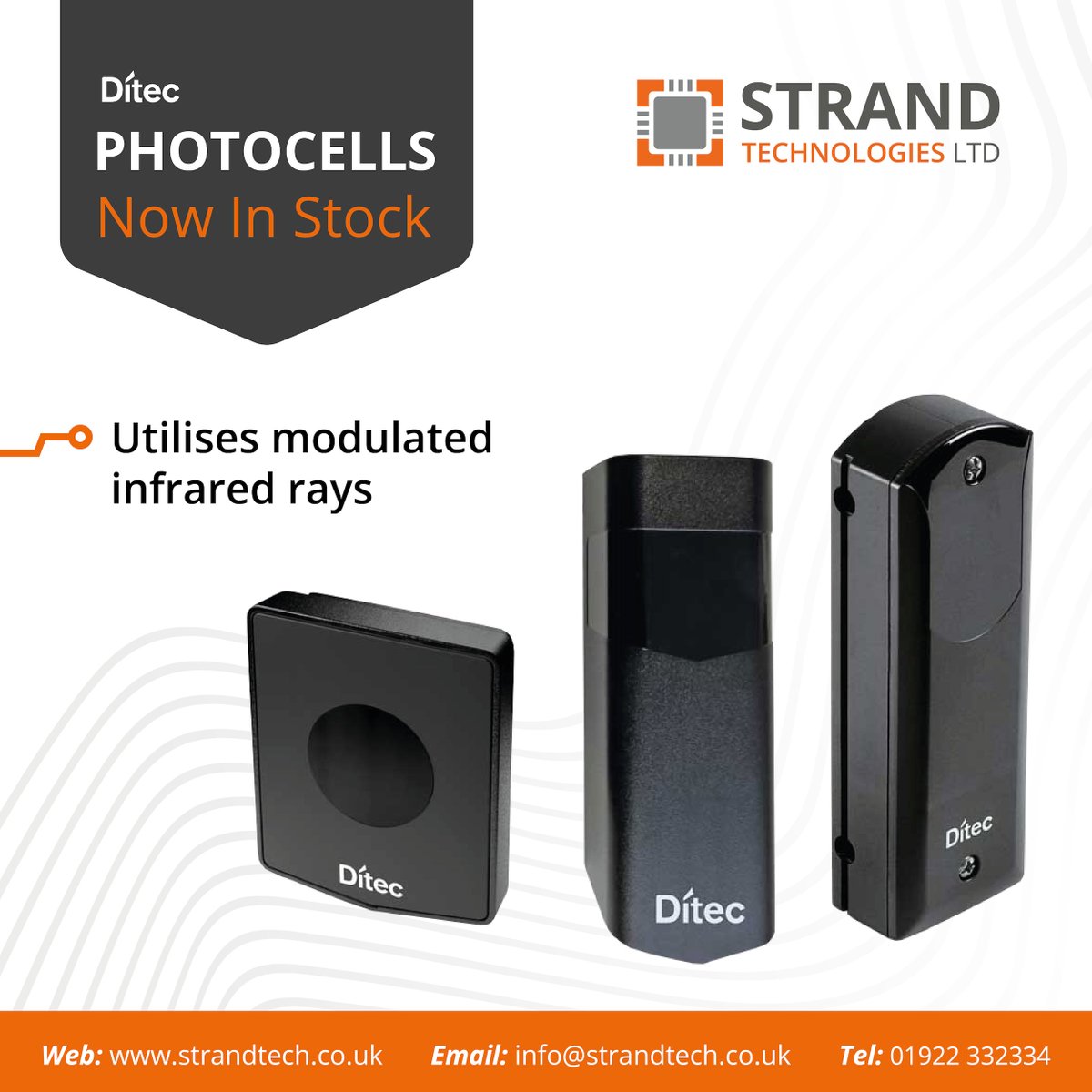 Designed with elegant and clean lines, Ditec's line of  photocell products are suitable for any type of frame, both modern or traditional,  residential or industrial.

info@strandtech.co.uk // 01922 332334

#photo #cells #detection #safety #safetymeasures #automation #security