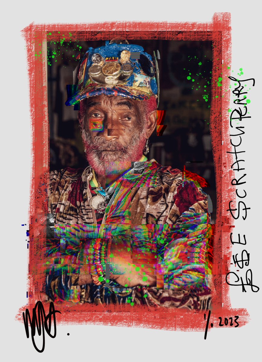 gm and happy heavenly birthday to this legend

£€€ $CRATCH P€RRY

On one mad day a few yrs ago I flew to Switzerland took a train into the mountains and found Lee Scratch Perry's house to take his portrait - will never forget

May mint - DM if interested
#leescratchperry