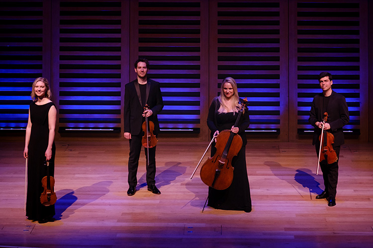 Tonight @KingsPlace the Resident Quartet, @PiattiQuartet, performs Ina Boyle's Quartet in E minor and Dvořák's Piano Quintet No. 2 with pianist @emmanueldespax🎹 kingsplace.co.uk/whats-on/class…