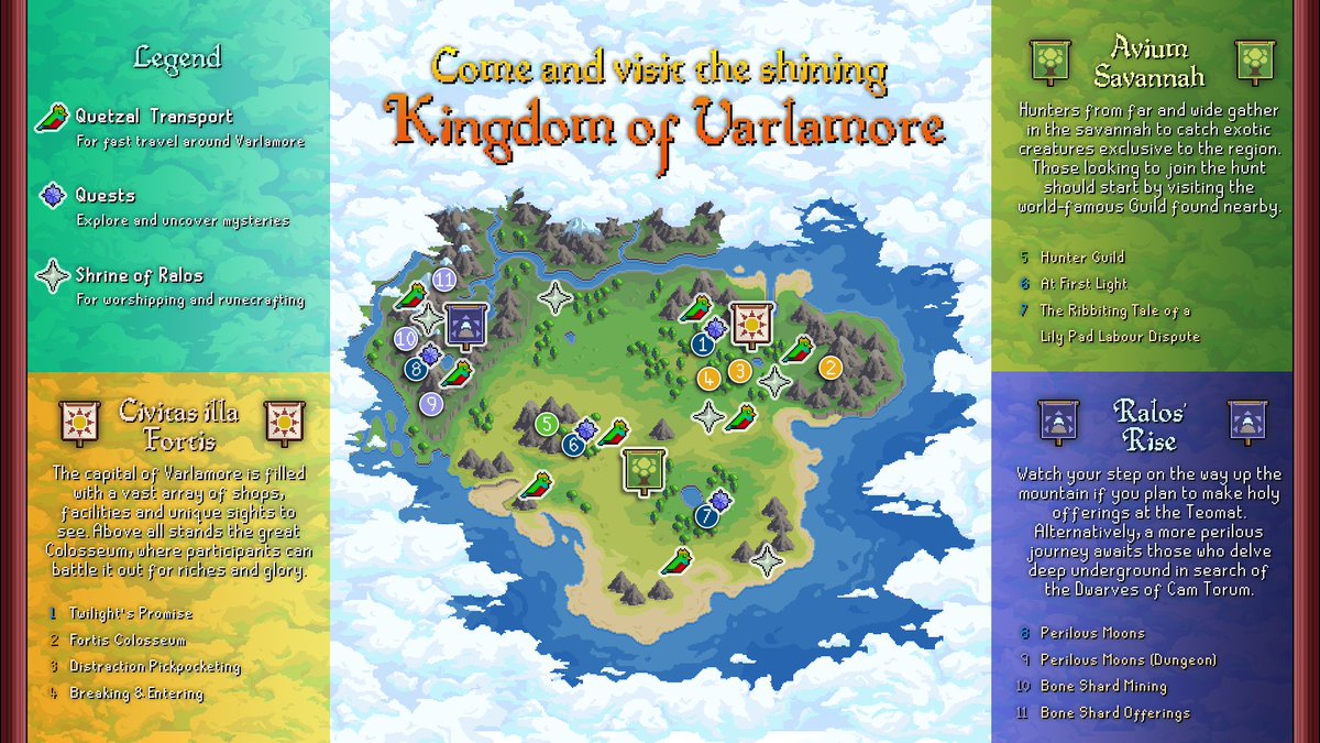 Old School RuneScape (@oldschoolrs) on Twitter photo π The entry to Varlamore opens VERY SOON!
π Game worlds will go offline at 10:30 GMT, accompanied by a 45-minute shutdown timer. We're aiming to have the game back online by ~11am GMT.
πΌοΈ Get ready with <a href="/GentleTractor/">Gentle Tractor</a>'s brochure to the Shining Kingdom
πosrs.game/Varlamore-Partβ¦ π The entry to Varlamore opens VERY SOON!
π Game worlds will go offline at 10:30 GMT, accompanied by a 45-minute shutdown timer. We're aiming to have the game back online by ~11am GMT.
πΌοΈ Get ready with <a href="/GentleTractor/">Gentle Tractor</a>'s brochure to the Shining Kingdom
πosrs.game/Varlamore-Partβ¦