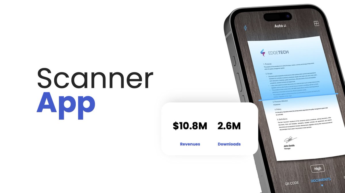 😂🔍 Analyzed an app that made $10.8M & 2.6M downloads without reinventing the wheel!
Yup, that's the Scanner App for you! 
Polished the native frameworks so well, they look brand new. 
#ScannerAppAnalysis #ShineNotNew #appideas #swift #indiedev
👇🏻Video👇🏻
youtu.be/WNuomDA24Tk