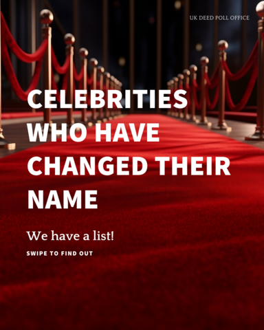 ukdeedpoll_'s tweet photo. If you are considering a name change, know that you are in good company!

Many celebrities have changed their names for countless reasons.

It's a beautiful way to step into your true identity.

Share this with someone who is considering a name change. https://t.co/O5ZYkU5vEh