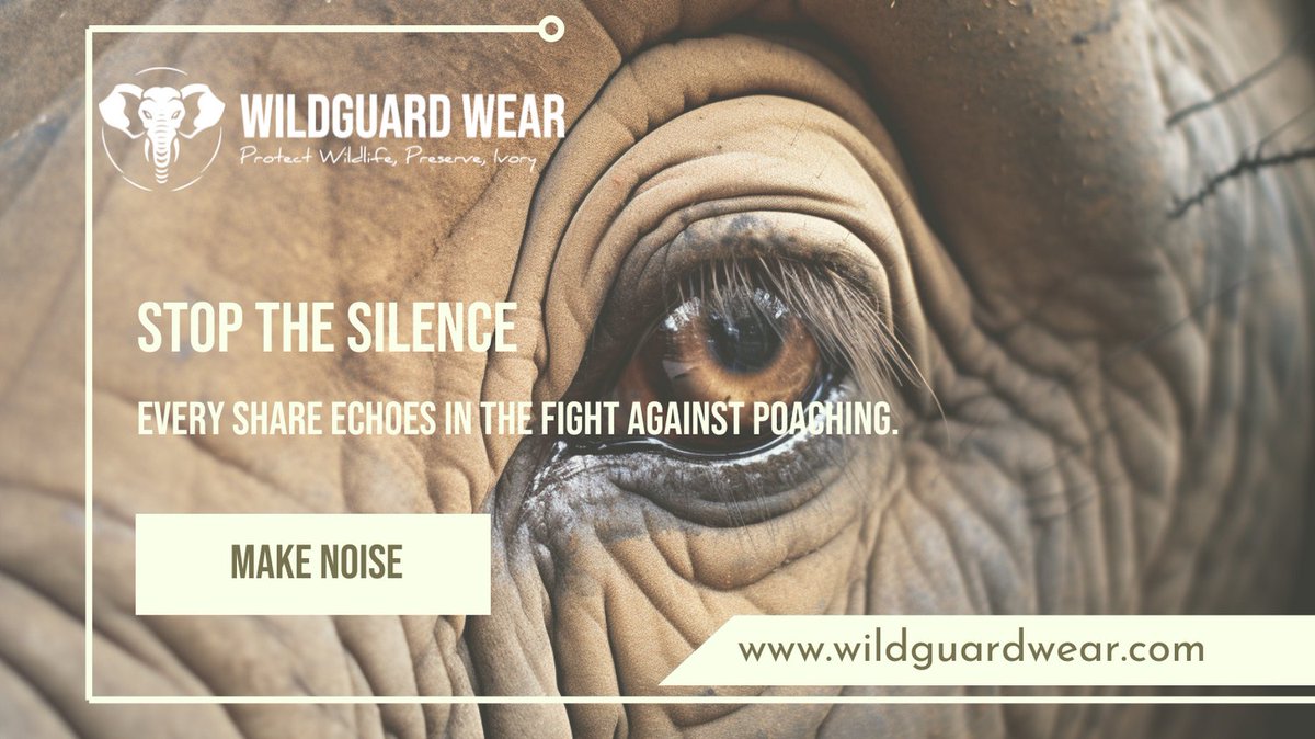 Stop the Silence. Make Noise. Every share echoes in the fight against poaching. Spread awareness, save lives. #StopTheSilence #EndPoaching 🐾🌍