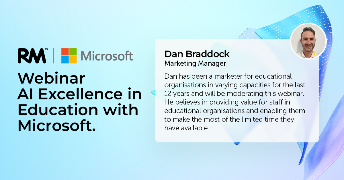 Join Daniel Braddock in our webinar tomorrow on AI Excellence in Education with @Microsoft, who will be moderating the session and ensuring attendees’ questions on this topic are answered. Sign up to join: events.teams.microsoft.com/event/135197b6…