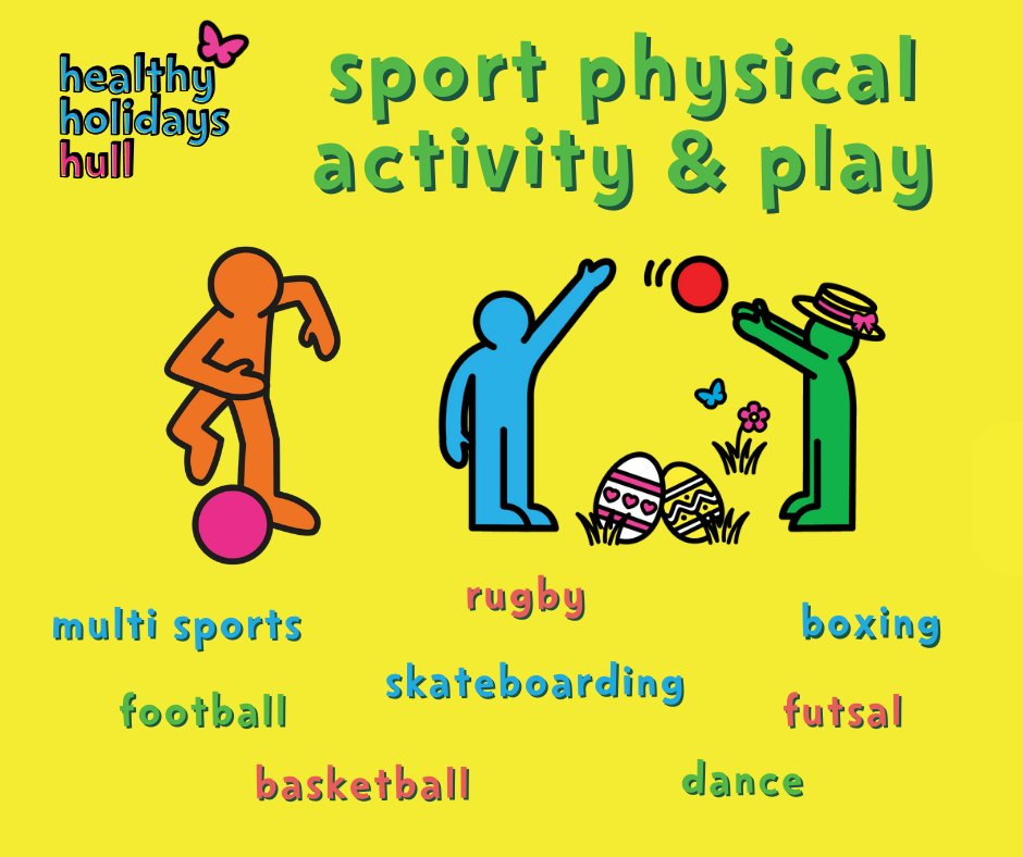 Get Moving with a Sport & Physical Activity! 🐰📷 This Easter, experience the thrill of sport, physical activity, and play! healthyholidayshull.org #HealthyHolidaysHull #HAF2024 @educationgovuk